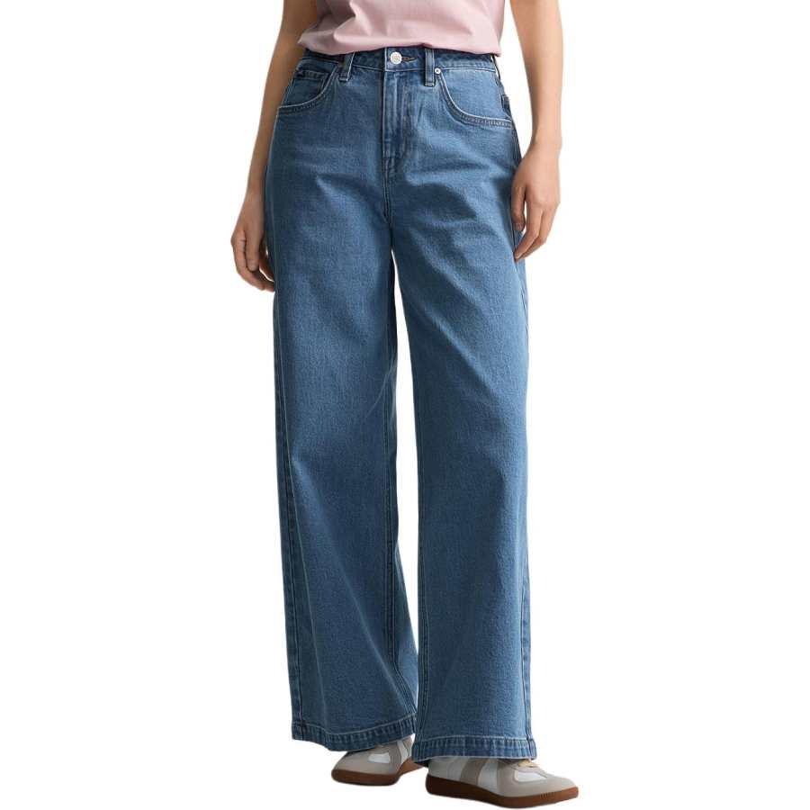 Lee Lee Jeans Women's Medium Light Blue Moderate Wide Leg Pants