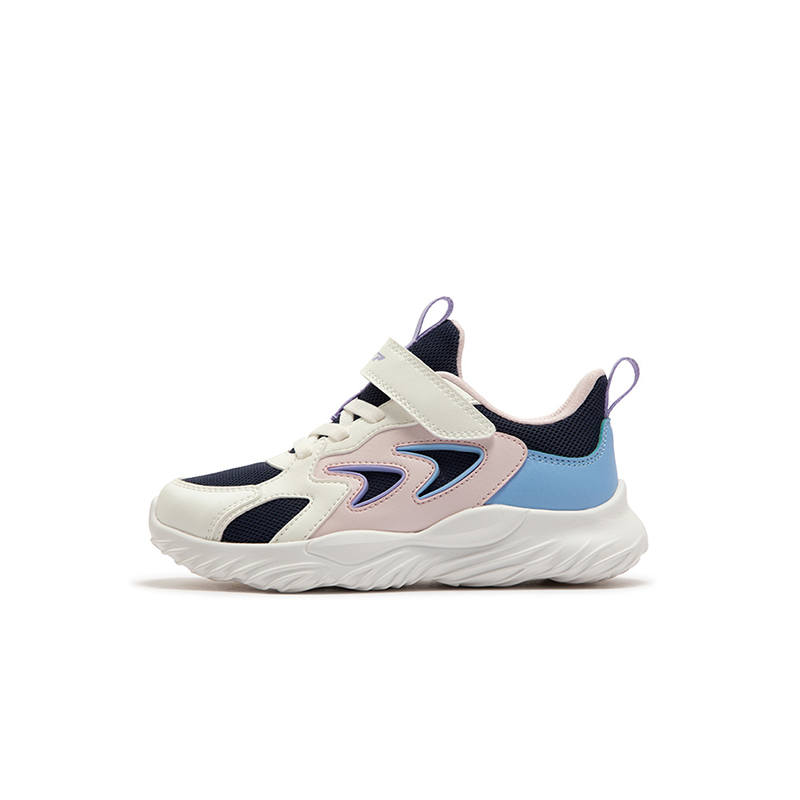 XTEP Slip Resistant Abrasion Resistant Low top Kids' Running Shoes Dark Purple Sail White Kids'