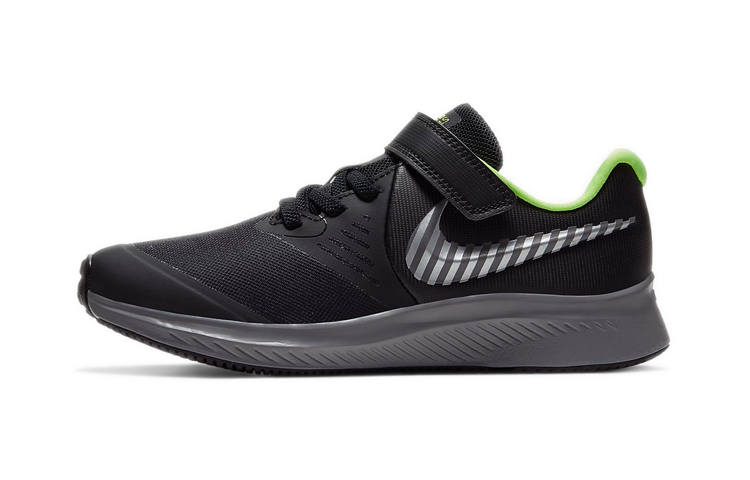 Nike Nike Star Runner 2 HZ Low top Running Shoes Black Gray Children Aged 3 7 Years Old