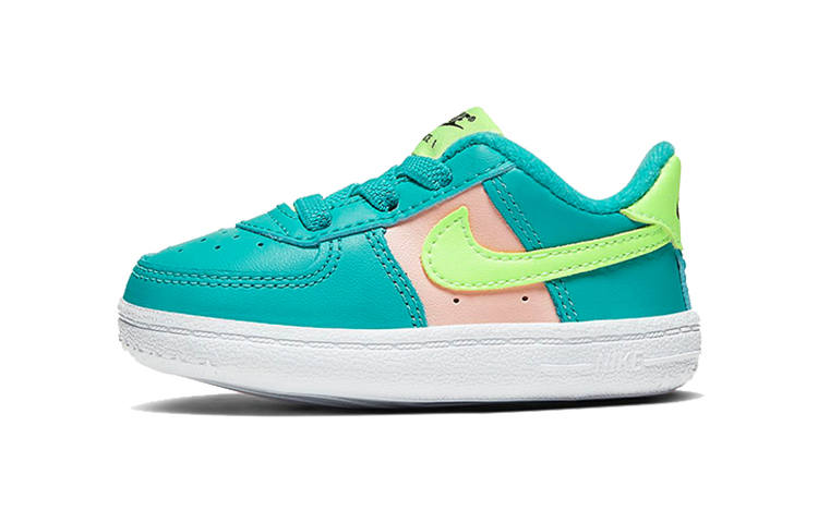 Nike Nike Force 1 Crib Cushioning, Wear Resistant Low top Toddler Shoes Lake Green Infant And Toddler