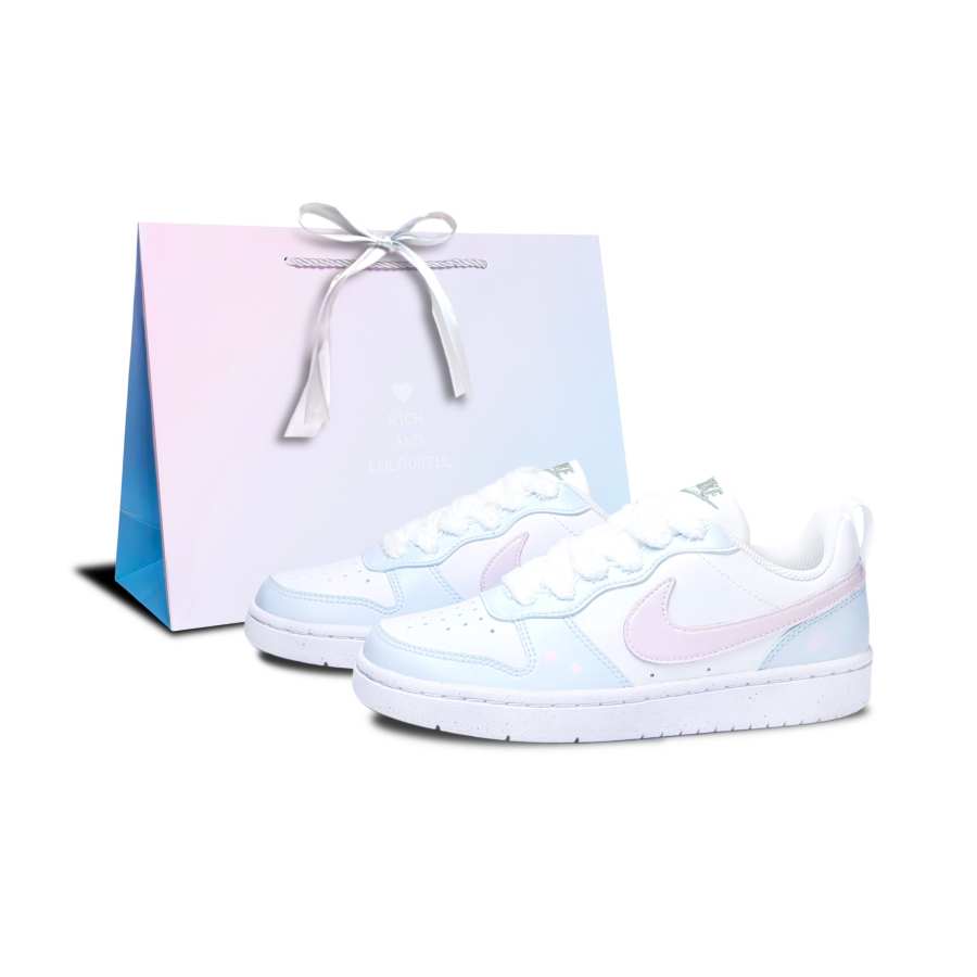 Nike Nike Court Borough Maris Sal Rose LD Shopping Bag Synthetic Leather Abrasion Resistant Low top Skateboard Shoes
