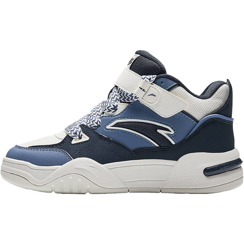 Antakids Synthetic Leather Mid top Kids' Skateboard Shoes Blue White Teenagers