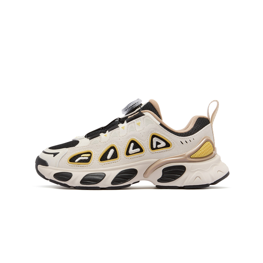 FILA KIDS Synthetic Leather, Textile Slip Resistant Running Shoes Black/Arctic Wolf Gray MiaoJia Shoes Southern Edition