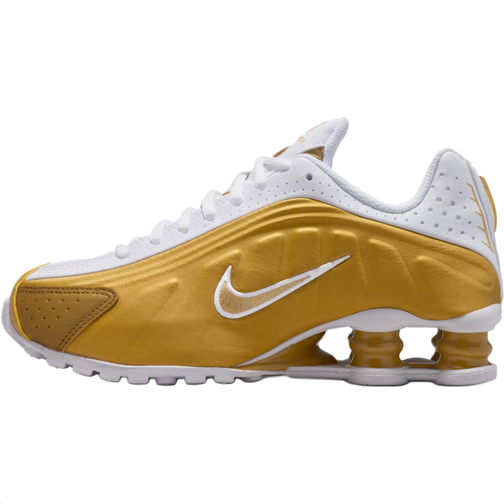 Nike Nike Shox R4 Low top Running Shoes White Gold Unisex