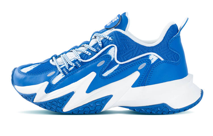 GUANLANGAOSHOU Abrasion Resistant Slip Resistant High top Children's Basketball Shoes Blue White Kids'