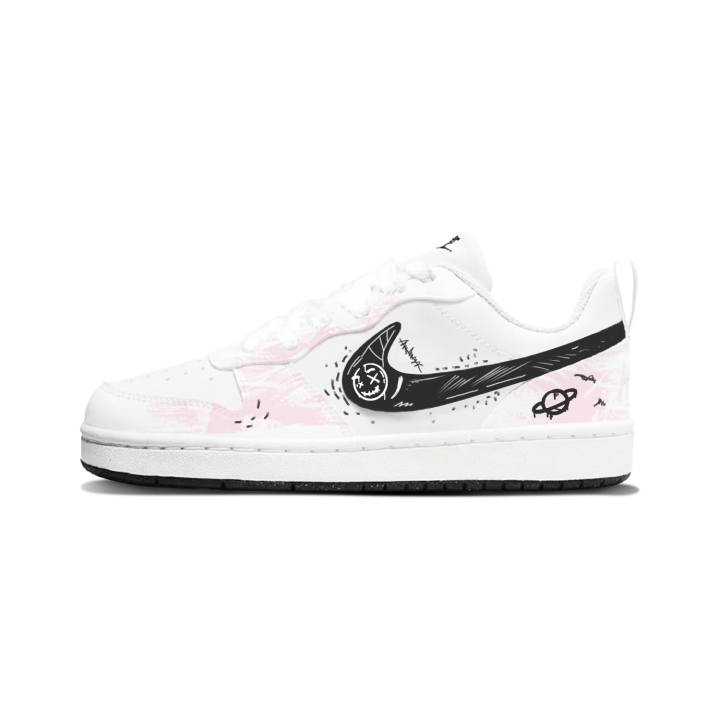 Nike Nike Court Borough Synthetic Leather Slip Resistant Abrasion Resistant Slip Resistant Abrasion Resistant Low top