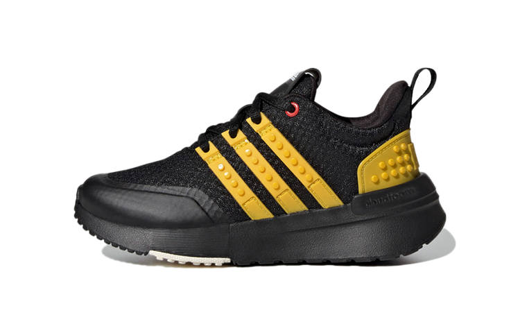 Adidas LEGO x Adidas Racer Tr Slip Resistant Abrasion Resistant Low top Toddler Shoes Black Yellow Infant And Toddler