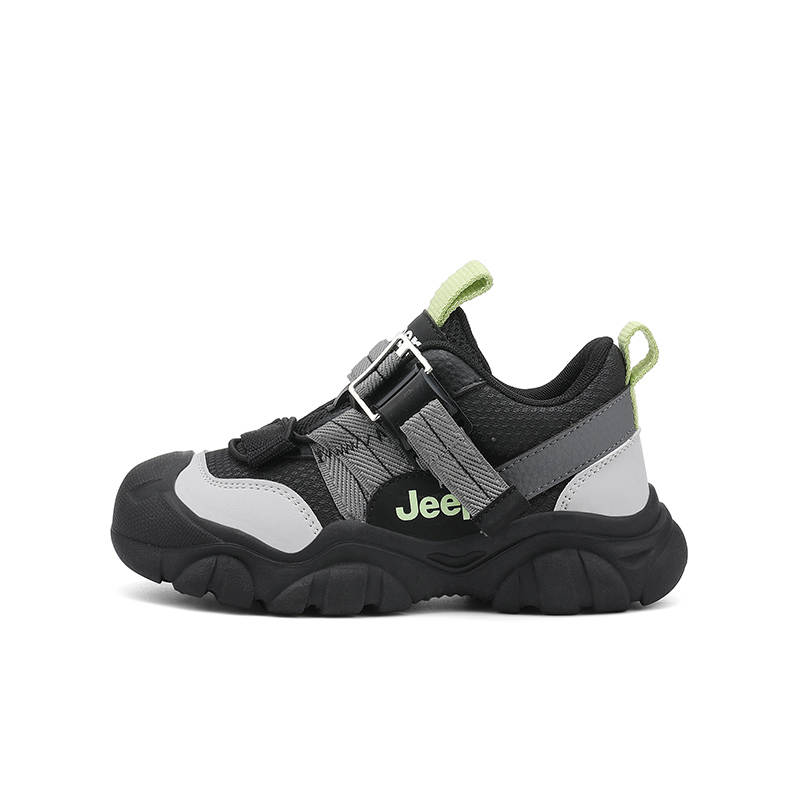 Jeep Fashion Abrasion Resistant Abrasion Resistant Low top Kids Lifestyle Shoes Black Gray Kids'