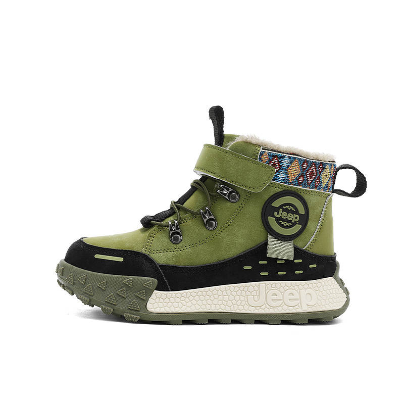 Jeep Anti Kick And Breathable Anti Kick And Breathable Mid top Snow Boots Black Mint Green Kids'