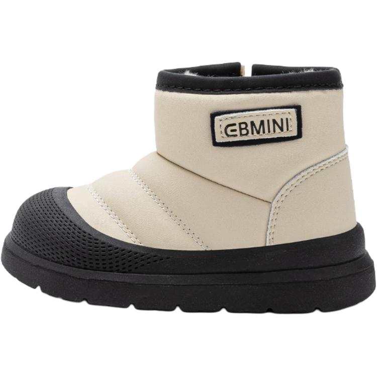 EBMINI EBMINI Soft Sole Versatile Casual, Classic Black White Colorway, Thickened And Fleece Lined Cold Resistant Snow Boots