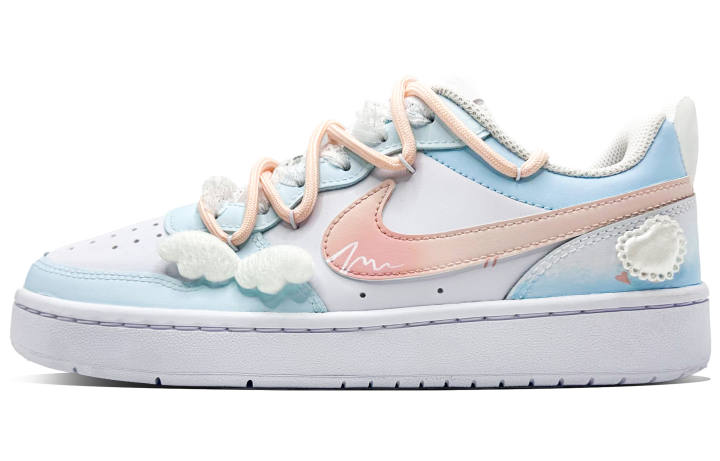 Nike Nike Court Borough Milk Mist Angel Leather Abrasion Resistant Breathable Slip Resistant Low top