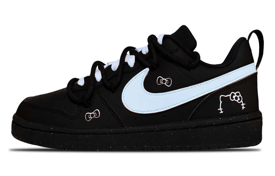 Nike Nike Court Borough Leather Low top Kids' Skateboarding Shoes Black Kids'