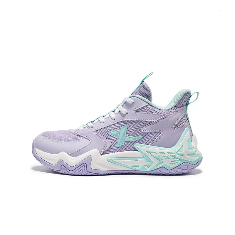 XTEP King Of Grinding Low top Basketball Shoes Violet Blue Purple Kids'