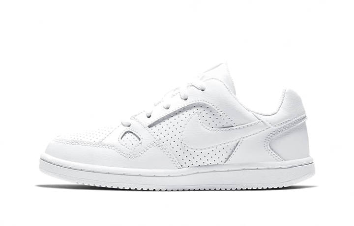 Nike Nike Son Of Force Abrasion Resistant Low top Skateboard Shoes Pure White Children Aged 3 7 Years Old