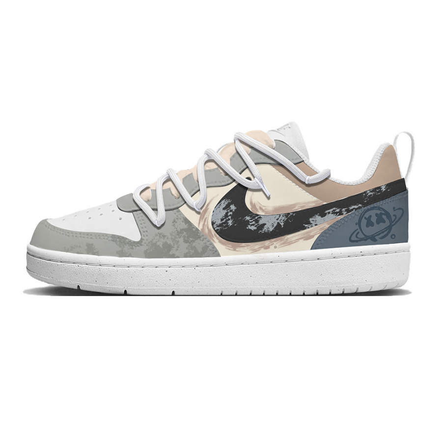 Nike Nike Court Borough Slip Resistant Abrasion Resistant Shock Absorbers Low top Kids' Skateboarding Shoes Gray Teenagers
