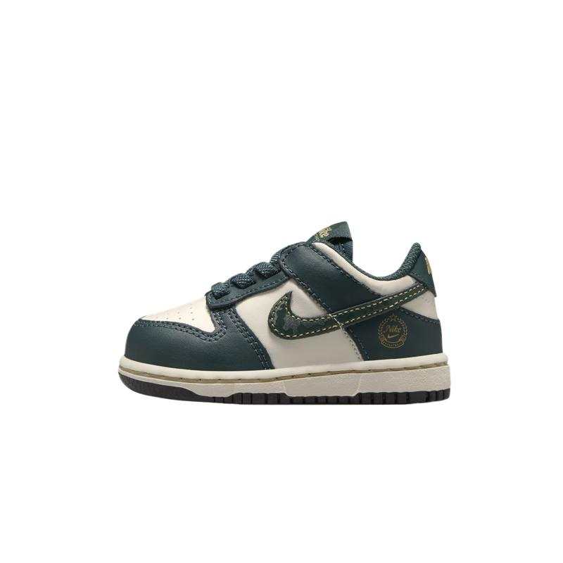 Nike Nike Dunk Low top Toddler Shoes Dark Jungle Green, Ivory White, Vintage Green Infant And Toddler