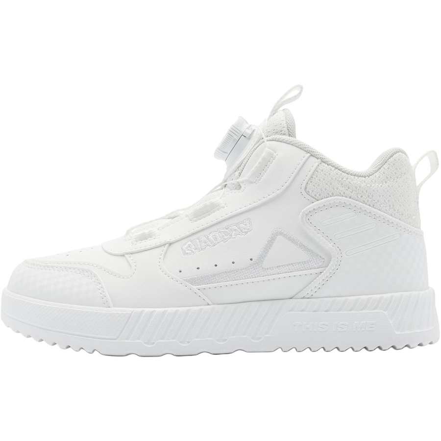 QIAODAN Abrasion Resistant Lightweight Cushioning Skateboard Shoes Jordan White/Gray Silver Teenagers