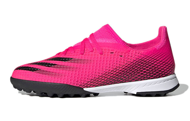 Adidas Adidas X GHOSTED 3 Turf K Comfortable Round Toe Abrasion Resistant Low top Kids' Soccer Shoes Rose Red Kids'