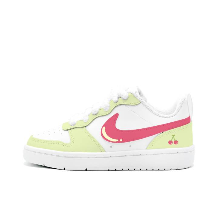 Nike Nike Court Borough Kung Fu Rabbit Forest Berry Leather Slip Resistant Cushioning Abrasion Resistant