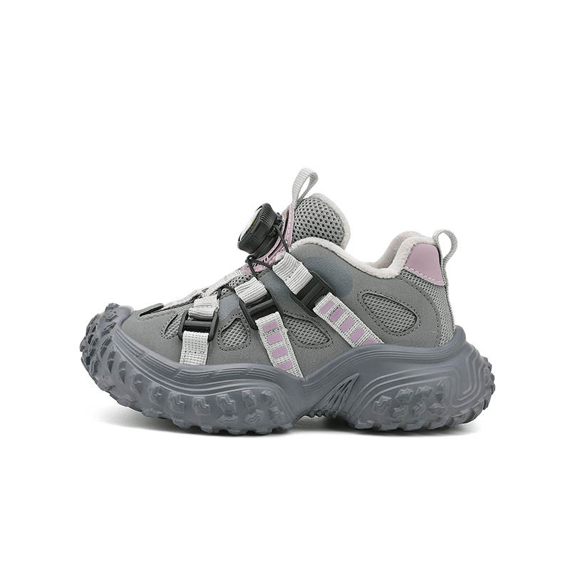 Jeep Synthetic Leather Comfortable Abrasion Resistant Abrasion Resistant Low top Kids Lifestyle Shoes Stone Gray Kids'
