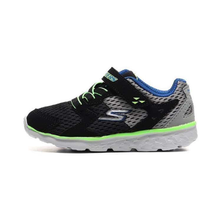 Skechers Go Run 400 Hook and loop Abrasion Resistant Abrasion Resistant Low top Kids' Running Shoes Carbon Gray Black