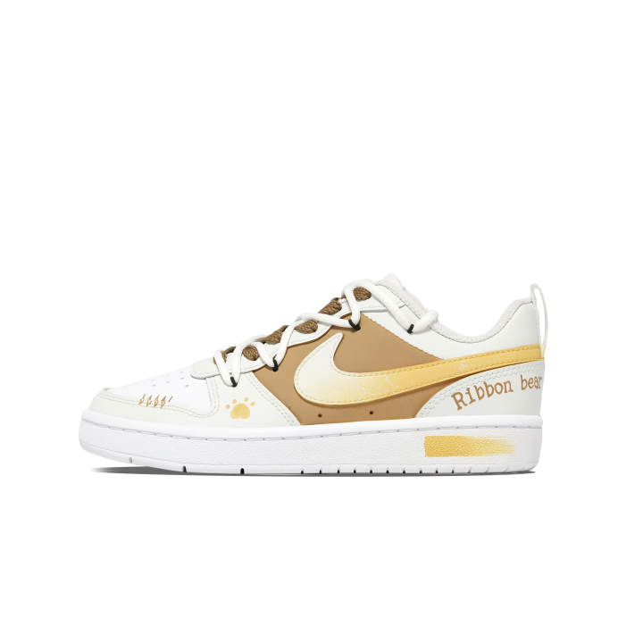 Nike Nike Court Borough Low 2 Leather Low top Skateboard Shoes Ginger Yellow Kids'