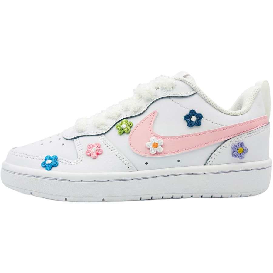 Nike Nike Court Borough YIMING Manufacturing, Floral Milk Puff Slip Resistant Abrasion Resistant Cushioning Low top