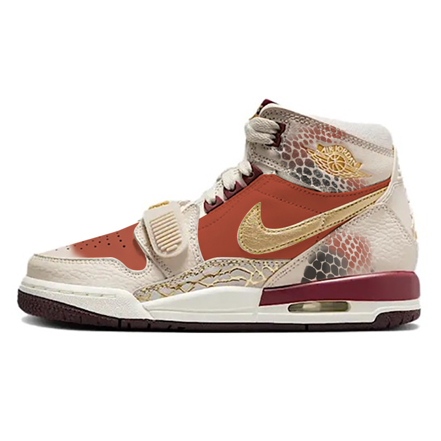 Jordan Jordan Legacy 312 Full Power Snake Strength Leather Slip Resistant Abrasion Resistant High top