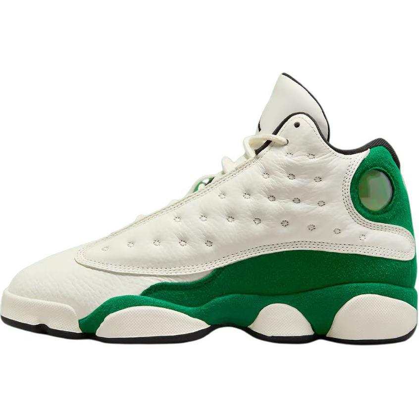 Jordan Jordan SailAir Jordan 13 High top Basketball Shoes White Green Unisex