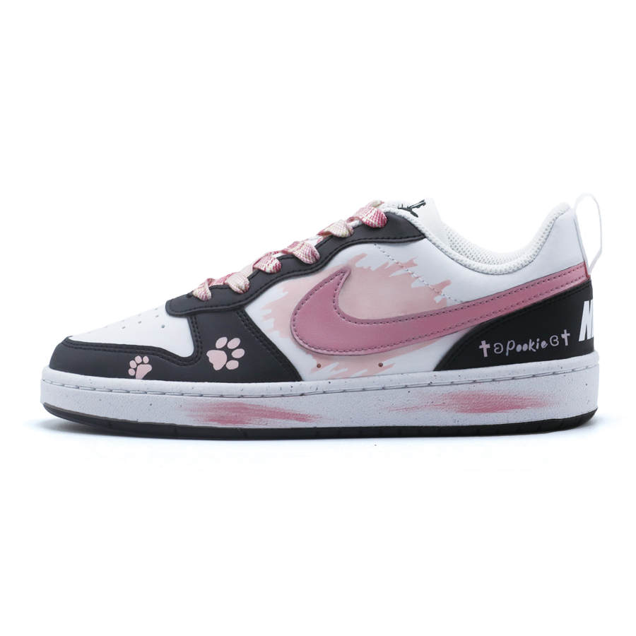 Nike Nike Court Borough Light Cute Slip Resistant Abrasion Resistant Low top Kids' Skateboarding Shoes Pink Unisex