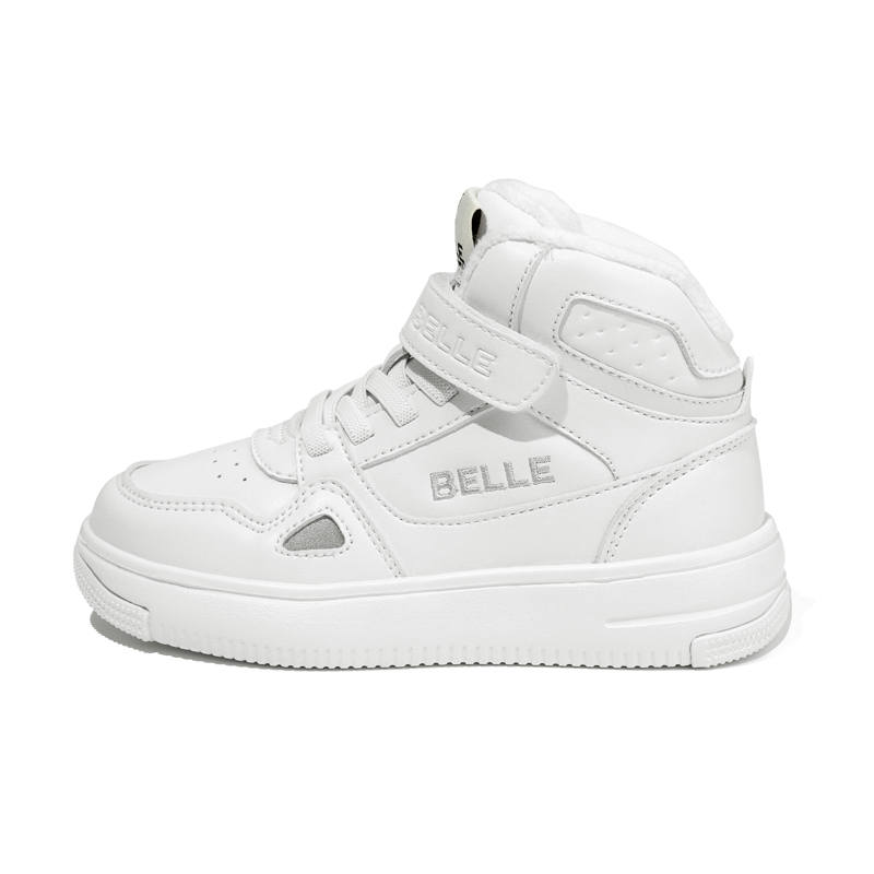 BELLE Synthetic Leather Hook and Loop Versatile Fashion, Fleece Lined Slip Resistant Slip Resistant Mid top