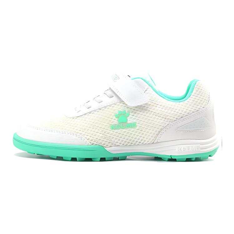 KELME Slip Resistant Abrasion Resistant Low top Kids' Soccer Shoes White Green Kids'