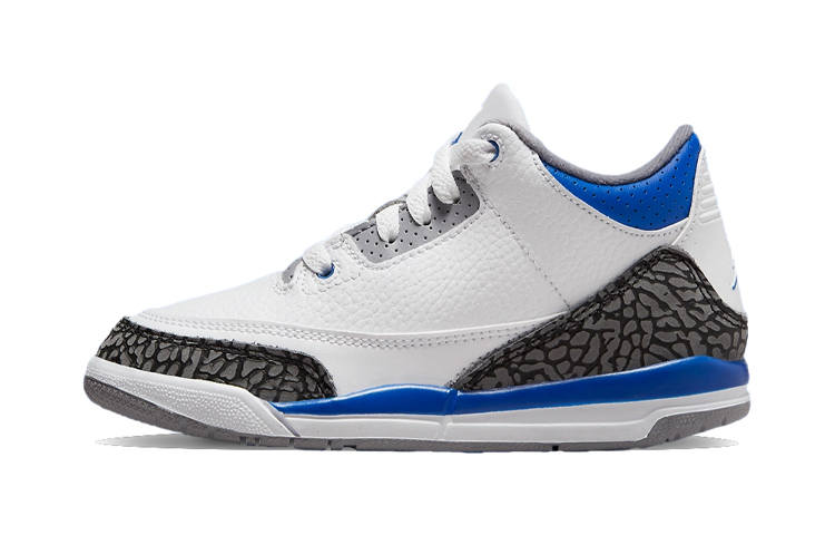 Jordan Jordan Air Jordan 3 Retro 'Racer Blue' Mid top Children's Basketball Shoes White Blue Kids'