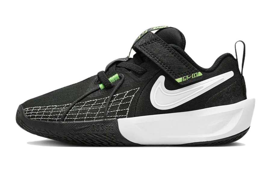 Nike Nike G.T. Cut 3 Slip Resistant Abrasion Resistant Low top Children's Basketball Shoes Black Green