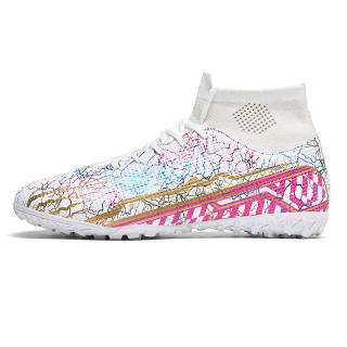 RUIYUNKA Mesh Cushioning Abrasion Resistant Support High top Kids' Soccer Shoes Teenagers