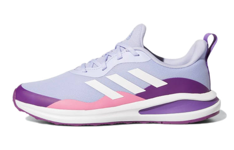Adidas Adidas Fortarun Lace Running Slip Resistant And Breathable Low top Kids' Running Shoes Gray Purple Kids'