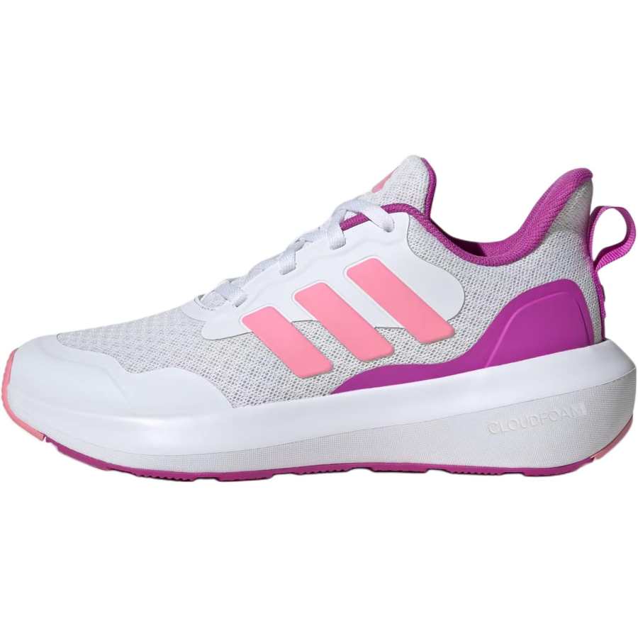 Adidas Adidas Fortarun 2.0 Soft And Comfortable Slip Resistant Abrasion Resistant Low top Kids' Running Shoes White/Pink