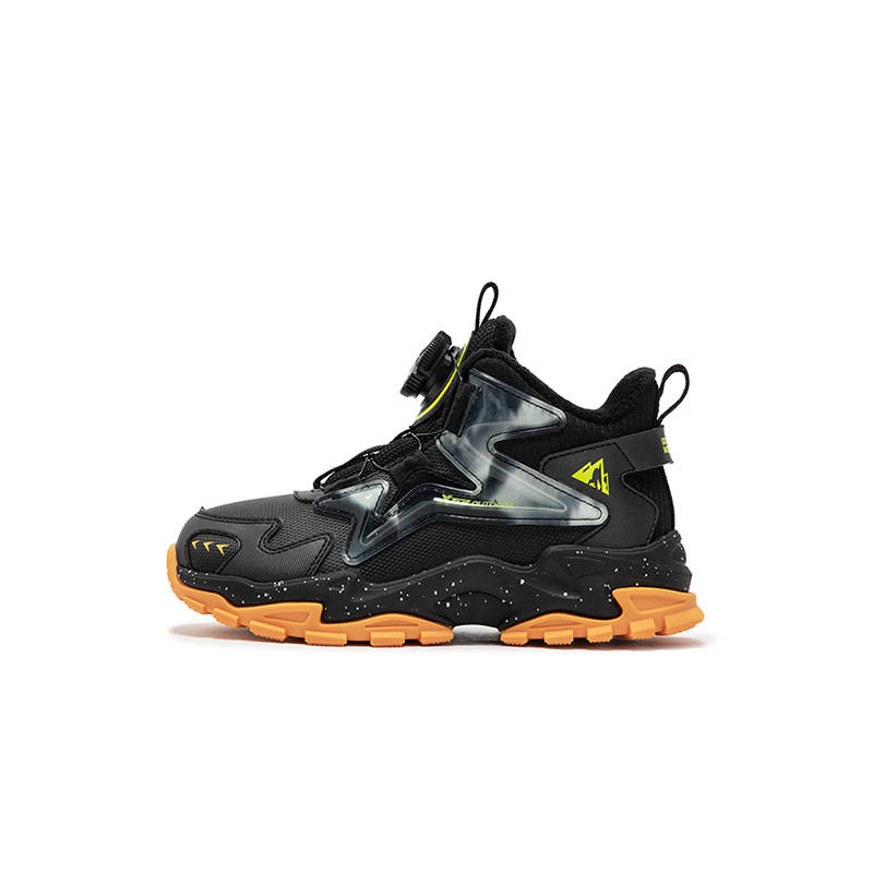 XTEP Slip Resistant Abrasion Resistant Children's Cotton Shoes Black Ice Cream Yellow Kids'