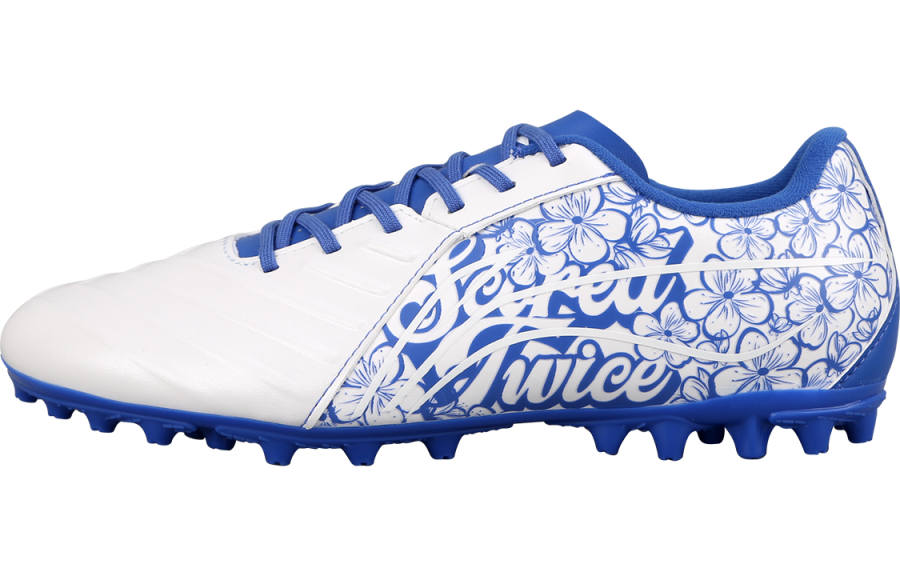 Li-Ning YOUNG Li Ning YOUNG MG Studs Low top Soccer Shoes Blue And White Porcelain Unisex