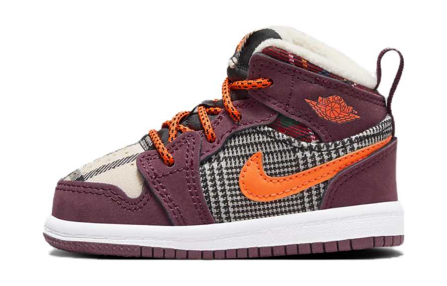 Jordan Jordan Air Jordan 1 Mid Se Slip Resistant Abrasion Resistant High top Toddler Shoes Red White Infant And Toddler