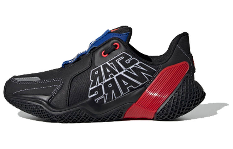 Adidas Adidas 4Uture Non slip Lightweight Low top Kids' Running Shoes Black Red Teenagers