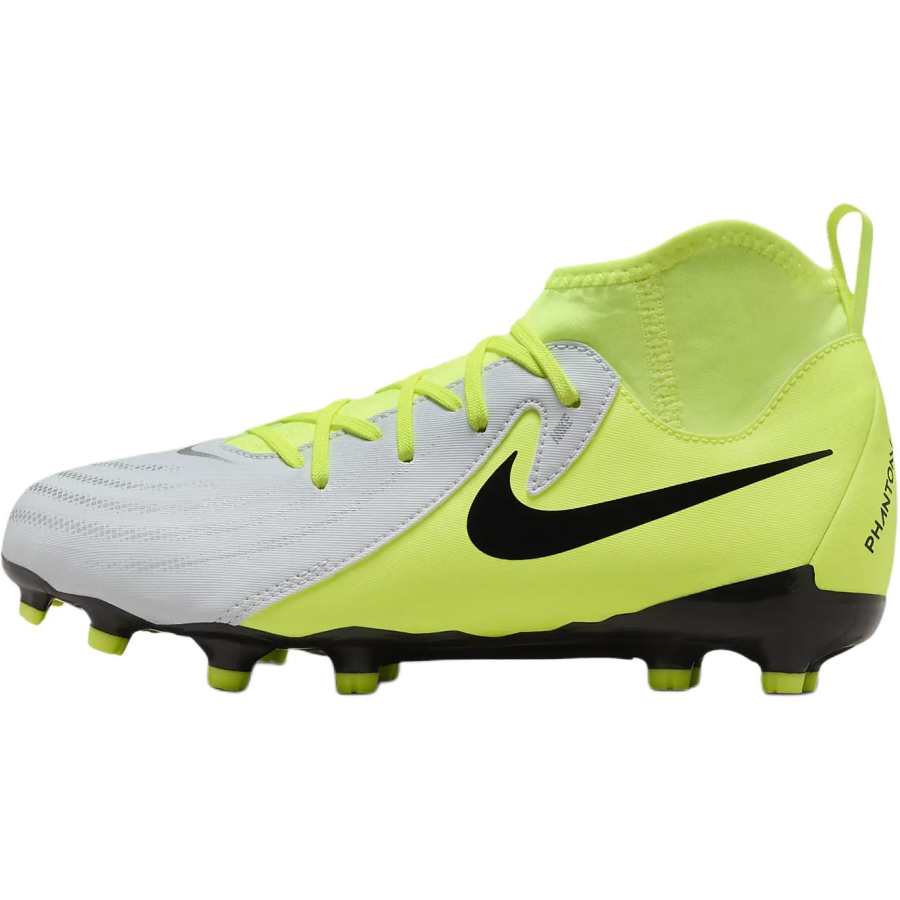 Nike Nike Phantom Luna 2 Slip Resistant Abrasion Resistant High top Kids' Soccer Shoes Neon Yellow