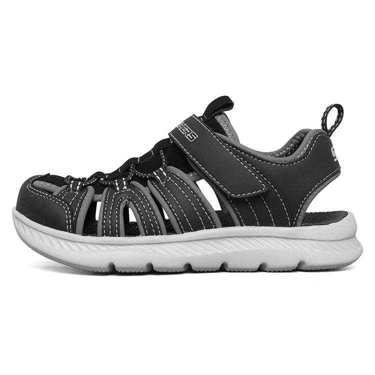 Skechers C Flex Sandal Abrasion Resistant Breathable Abrasion Resistant Breathable Children's Sandals Black Gray