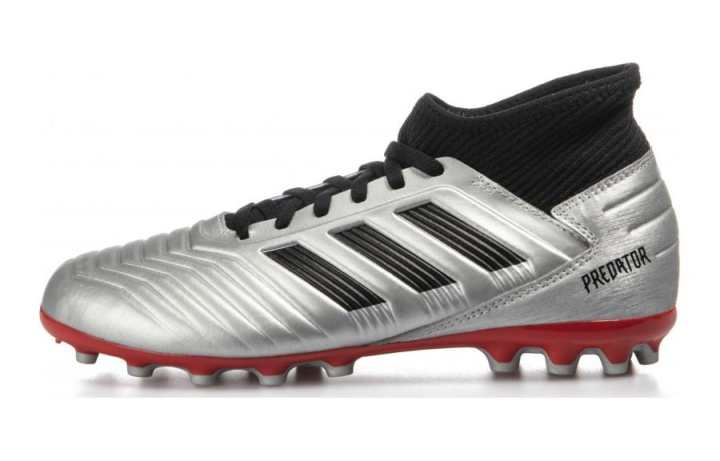 Adidas Adidas PREDATOR 19.3 Abrasion Resistant Low top Kids' Soccer Shoes Silver Black Kids'