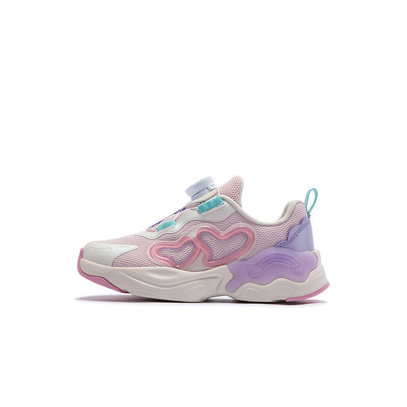 XTEP Slip Resistant Support Low top Casual Shoes Light Pink White Sand Gray Kids'