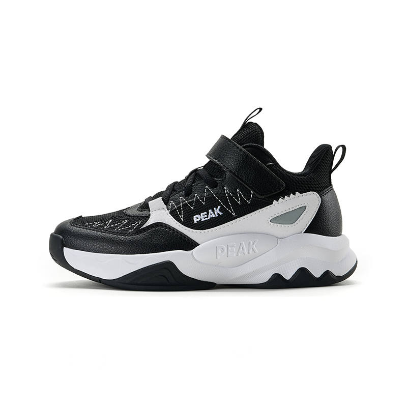 PEAK Synthetic Leather, Textile Slip Resistant Cushioning Abrasion Resistant Support Low top Basketball Shoes Kids'