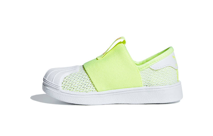 Adidas Originals Superstar Collection Mesh Low top Toddler Shoes Yellow White Infant And Toddler