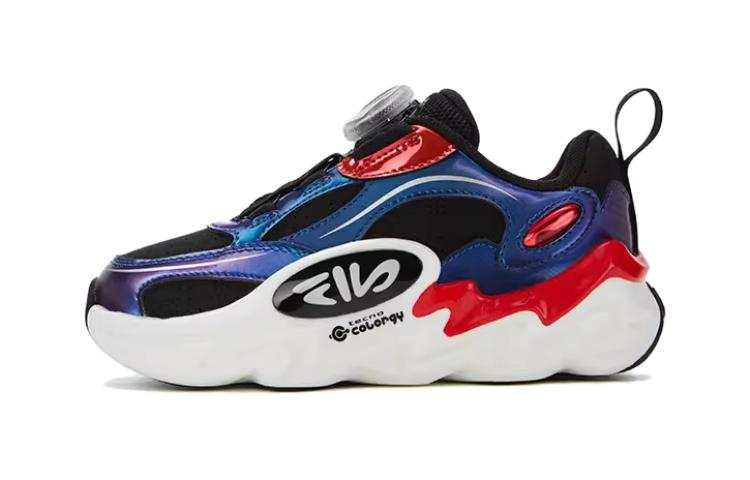 FILA KIDS Abrasion Resistant Low top Kids' Running Shoes Black Standard White Children Aged 3 7 Years Old