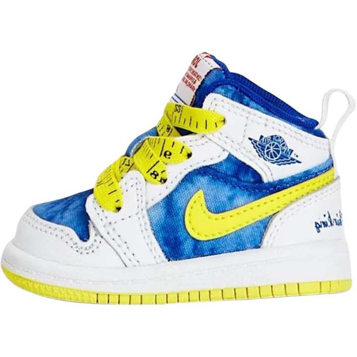 Jordan Jordan 1 Mid top Toddler Shoes White Blue Infant And Toddler