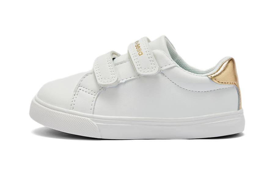 DAVE&BELLA Hook and loop Low top Kids' Skateboarding Shoes White Children Aged 3 7 Years Old